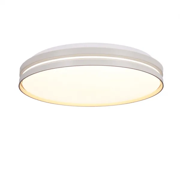 Stropná lampa Montana, plafón, biela+zlatá, 24W, LED, 40cm, biele tienidlo