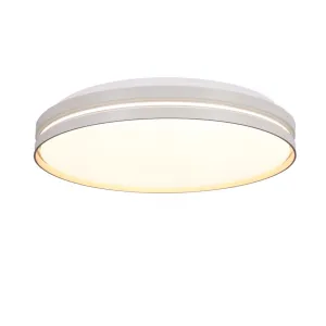 Stropná lampa Montana, plafón, biela+zlatá, 24W, LED, 40cm, biele tienidlo