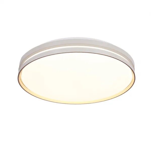 Stropná lampa Montana, plafón, biela+zlatá, 24W, LED, 40cm, biele tienidlo