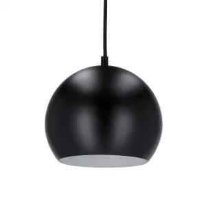 Závesná lampa čierna E27 kov/drevo Flen Ledea