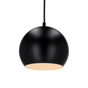 Závesná lampa čierna E27 kov/drevo Flen Ledea