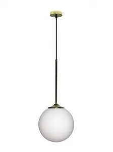 Závesná lampa zlatá/biela guľa 20 cm Glasgow Ledea