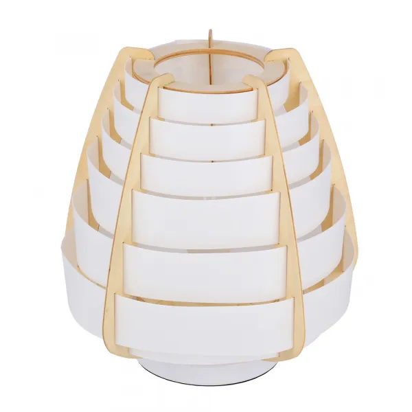 Stolová lampa béžová drevo+plast Nagoja Ledea