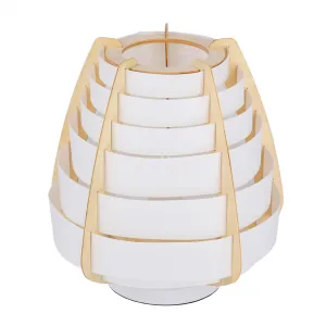 Stolová lampa béžová drevo+plast Nagoja Ledea