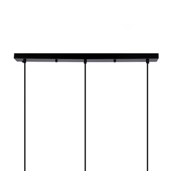 Závesná lampa Pompei čierna 3X40W E27 biele tienidlo