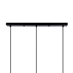 Závesná lampa Pompei čierna 3X40W E27 biele tienidlo