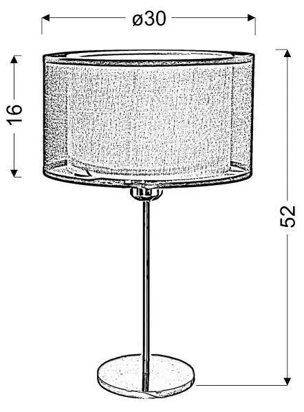 Stolová lampa chróm 3 Piano