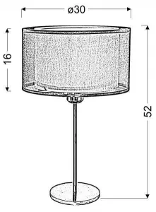 Stolová lampa chróm 3 Piano