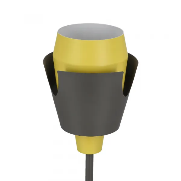 Stolová lampa sivo-žltá s vypínačom Falun LEDEA