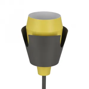 Stolová lampa sivo-žltá s vypínačom Falun LEDEA
