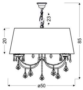 ZÁVESNÁ STROPNÁ LAMPA Malva