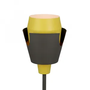 Stolová lampa sivo-žltá s vypínačom Falun LEDEA