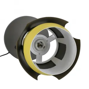 Stolová lampa sivo-žltá s vypínačom Falun LEDEA