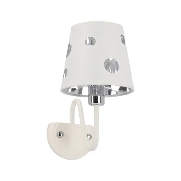 Nástenná lampa Batley Ledea s otvormi v bielej farbe