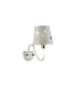 Nástenná lampa Batley Ledea s otvormi v bielej farbe