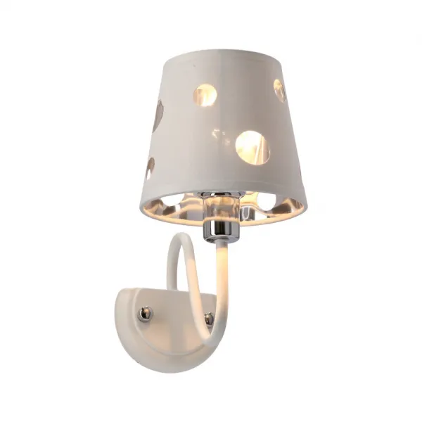 Nástenná lampa Batley Ledea s otvormi v bielej farbe