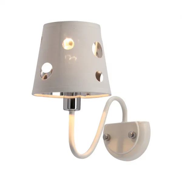 Nástenná lampa Batley Ledea s otvormi v bielej farbe