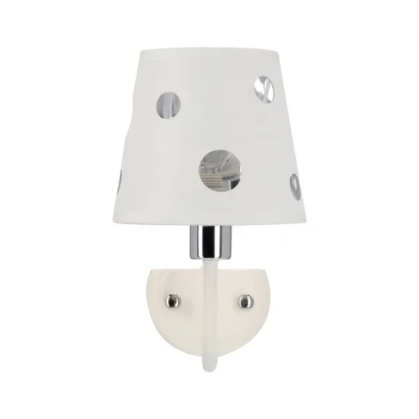 Nástenná lampa Batley Ledea s otvormi v bielej farbe