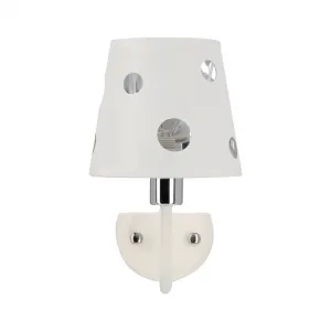 Nástenná lampa Batley Ledea s otvormi v bielej farbe