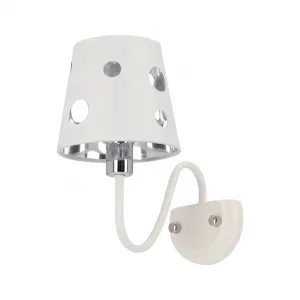 Nástenná lampa Batley Ledea s otvormi v bielej farbe