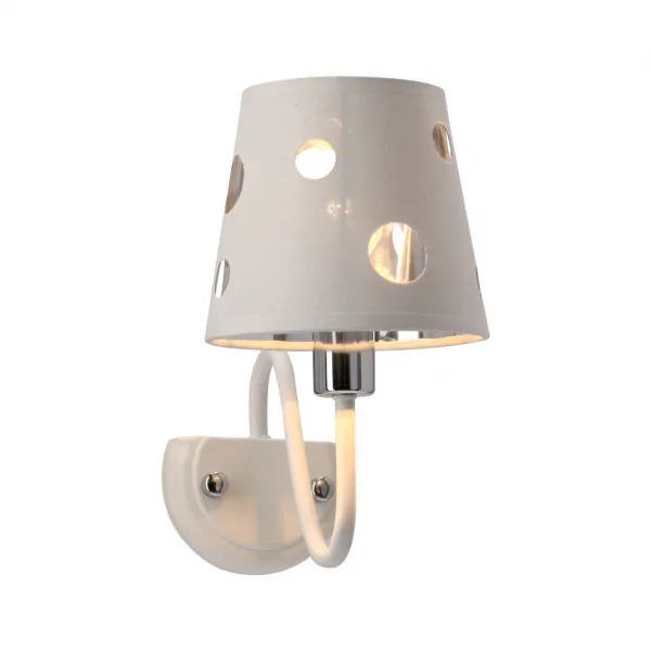 Nástenná lampa Batley Ledea s otvormi v bielej farbe