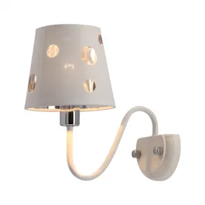 Nástenná lampa Batley Ledea s otvormi v bielej farbe