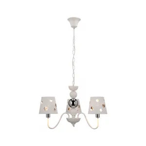 Biely luster závesná lampa 3xE14 Batley Ledea