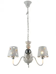 Biely luster závesná lampa 3xE14 Batley Ledea