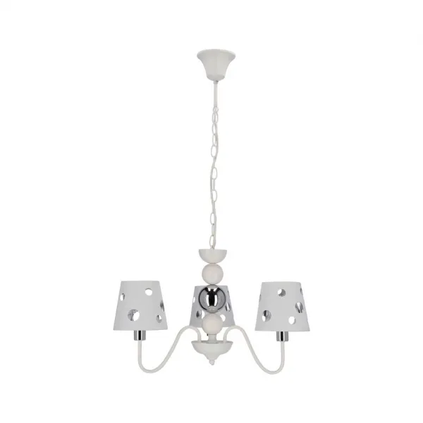 Biely luster závesná lampa 3xE14 Batley Ledea