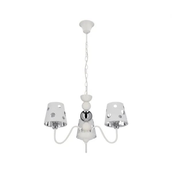 Biely luster závesná lampa 3xE14 Batley Ledea