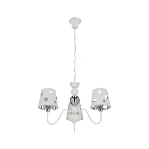 Biely luster závesná lampa 3xE14 Batley Ledea