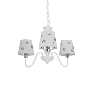 Biely luster závesná lampa 3xE14 Batley Ledea