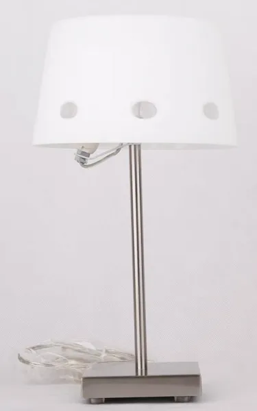 Saténová/biela kancelárska stolová lampa