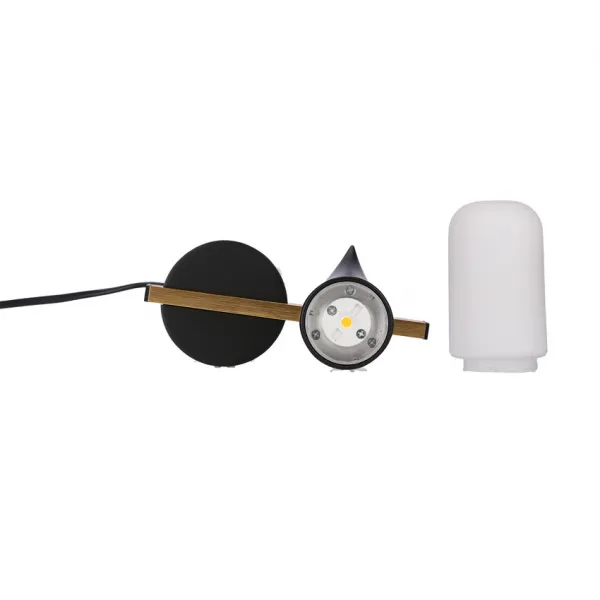 Čierna kovová LED stolová lampa 5,4 W Sakai Ledea