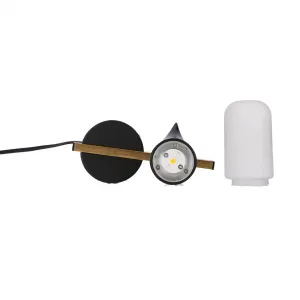 Čierna kovová LED stolová lampa 5,4 W Sakai Ledea