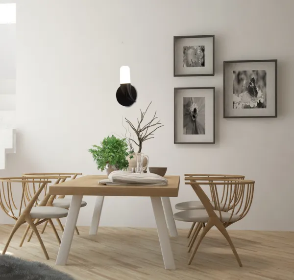 Nástenná lampa čierna LED 5,4 W 20 cm Sakai Ledea