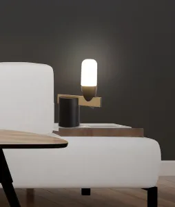 Nástenná lampa čierna LED 5,4 W 20 cm Sakai Ledea