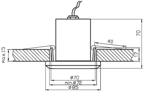 Stropné svietidlo Sh-09 IP65 LED