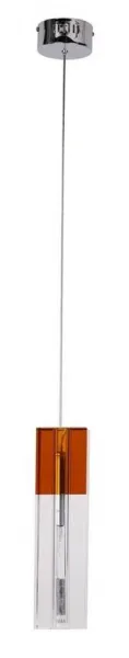 Závesná lampa chróm krištáľová štvorcová Lara