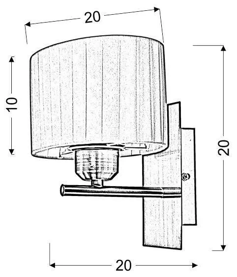 Nástenná lampa Berg patina/biela