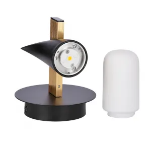 Nástenná lampa čierna LED 5,4 W 20 cm Sakai Ledea