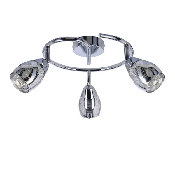 Nástenná špirálová lampa 3X10W E14 LED chróm MILTON