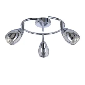 Nástenná špirálová lampa 3X10W E14 LED chróm MILTON