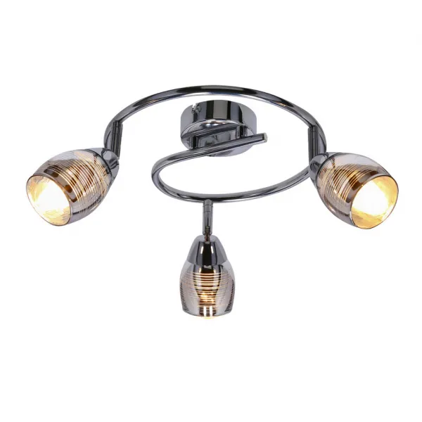 Nástenná špirálová lampa 3X10W E14 LED chróm MILTON