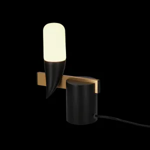 Nástenná lampa čierna LED 5,4 W 20 cm Sakai Ledea