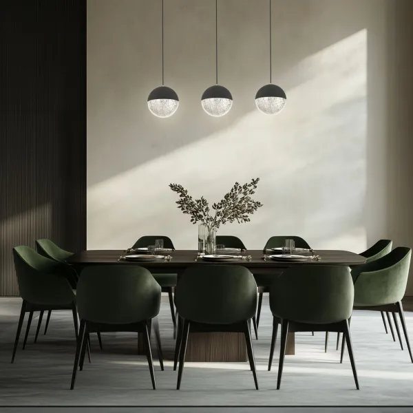 Závesná lampa čierna LED páska 5W Furni