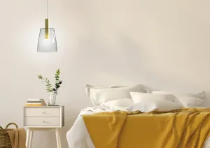 Závesná lampa z číreho skla LED 5W Modena Ledea