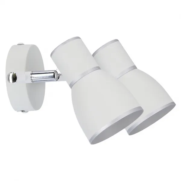 Nástenná lampa 2X40W E14 biela/chrómová FIDO