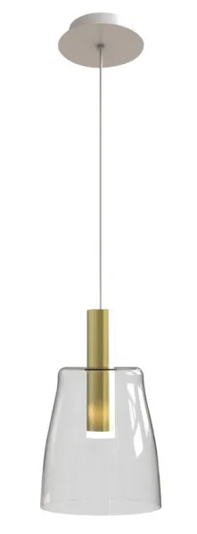 Závesná lampa z číreho skla LED 5W Modena Ledea