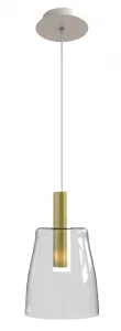 Závesná lampa z číreho skla LED 5W Modena Ledea